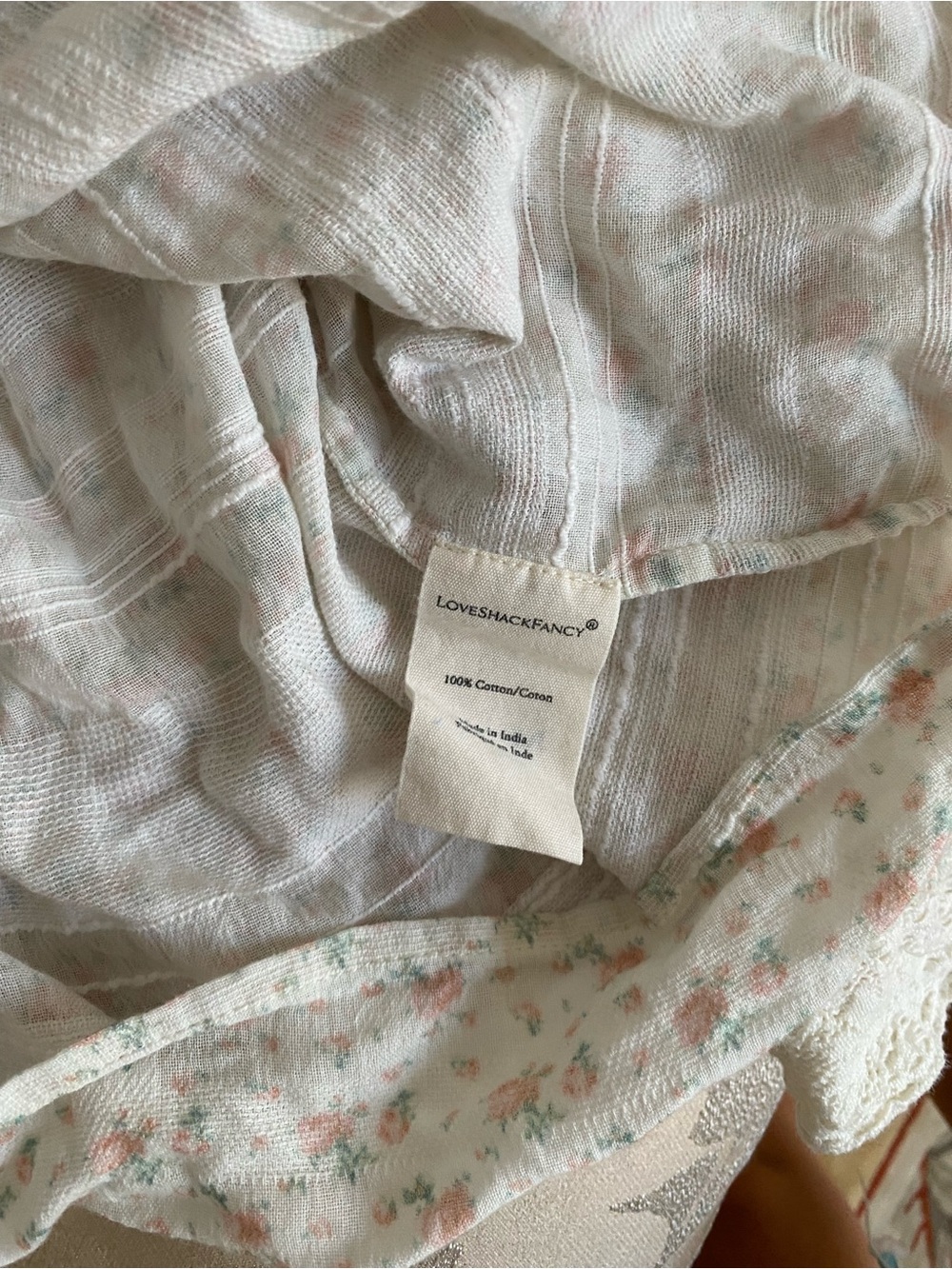 Loveshackfancy floral lace Cotton Blouse M - Picture 7 of 7